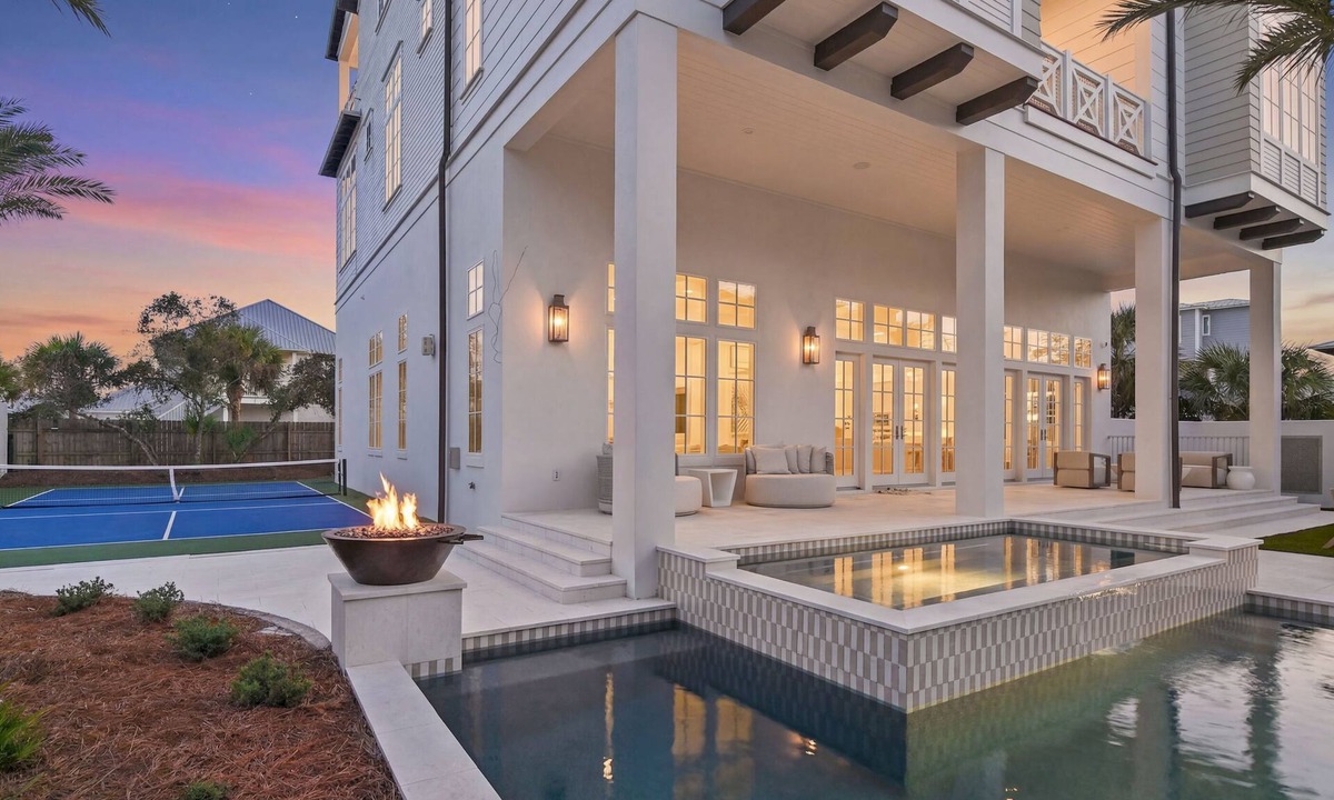 Seacrest House | 10,000+ Sq Ft Estate w/Beach Access, Gulf Views, Pool, Pickleball, Bar