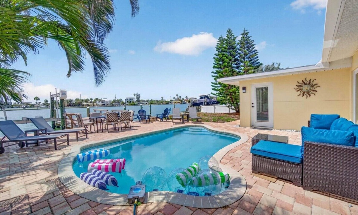 Redington Beach House | Beautiful Waterfront House with Pool & Dock Access! Close to Beach & Restaurants!