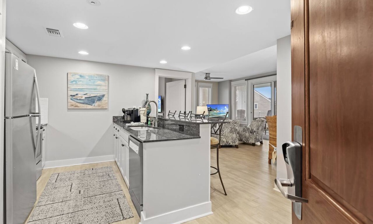 Baytowne Wharf Condo | Charming 2BR at Wharf! Beach, Tropical Pool + Hot Tub, Tram, Spacious Balcony