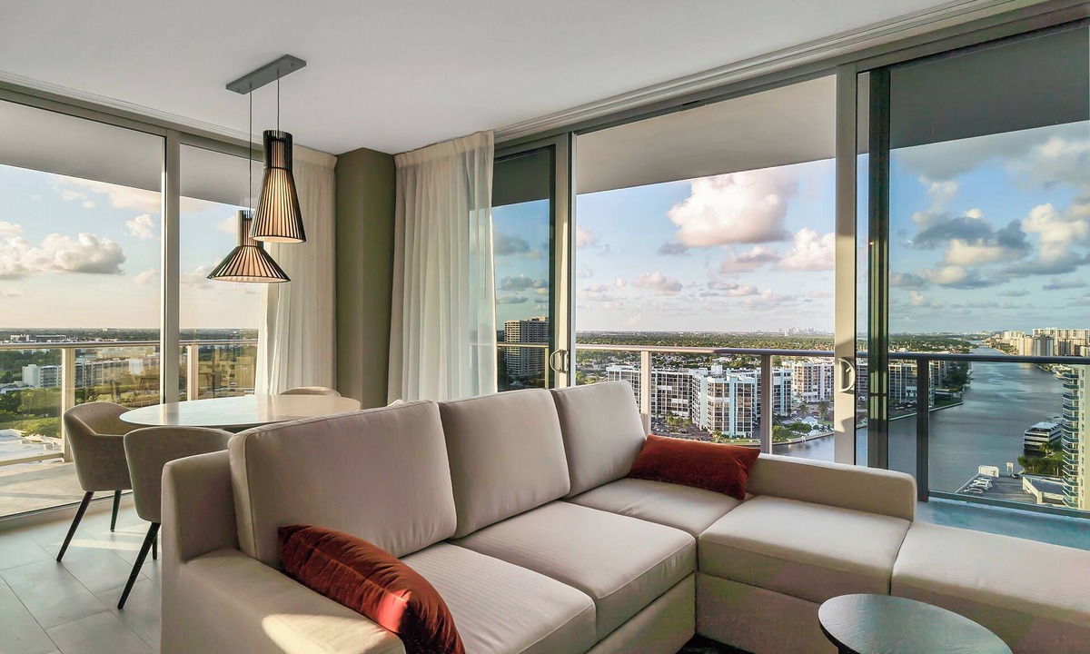 Hollywood South Central Beach Condo | Corner Luxury 2BR with Panoramic Ocean & Intracoastal Views