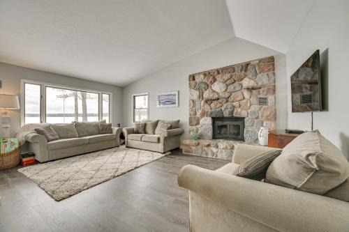Cadillac House | Dock & Views: Lake Mitchell Home in Cadillac!