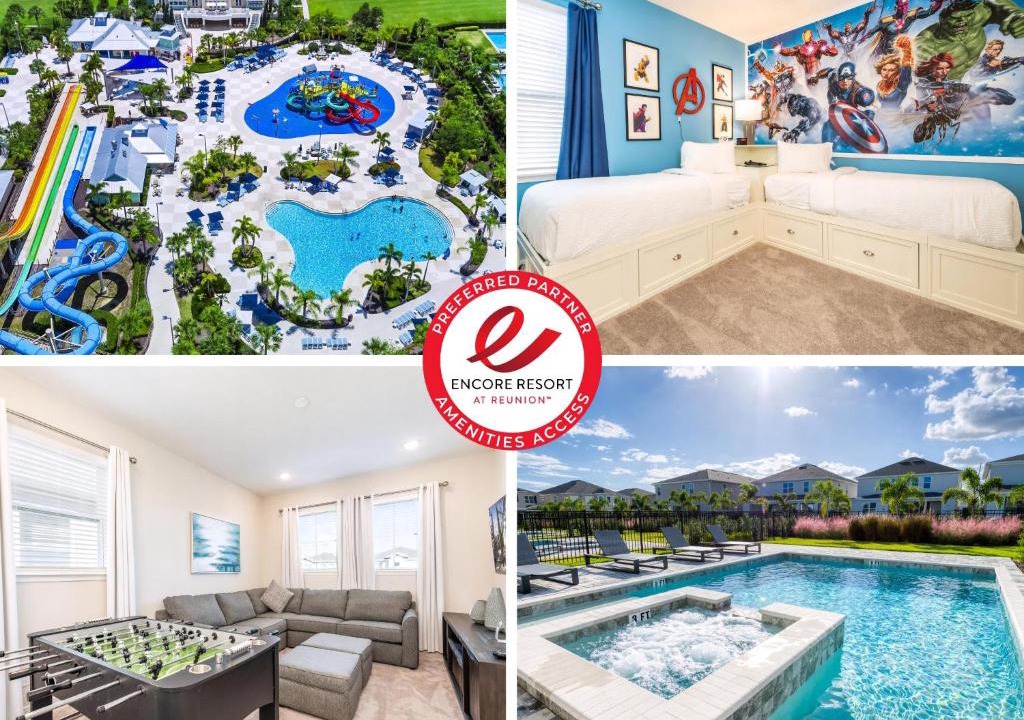 Historic Downtown Kissimmee Apartment | Elegant Home Near Disney With Private Pool, Foosball Table, Themed Rooms And Waterpark & Resort Access At Encore Resorts Reunion - 365Sf