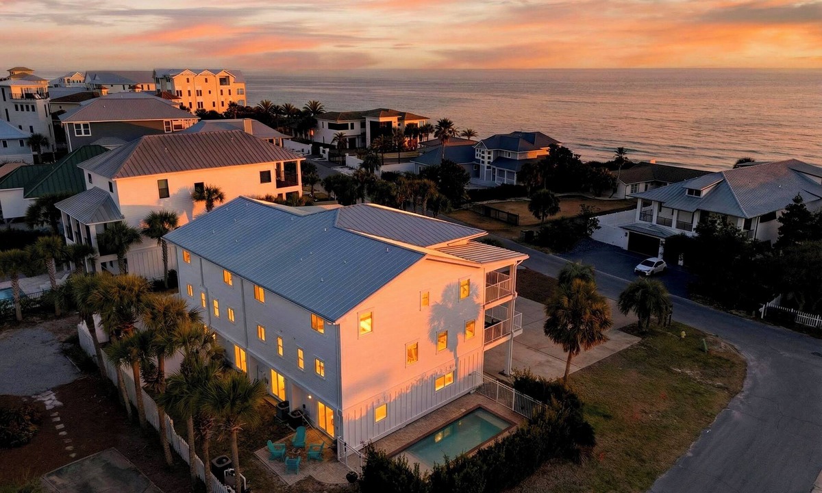Seacrest House | Exclusive Beach Access + Private Pool + Sunset Views | Sandy Pelican