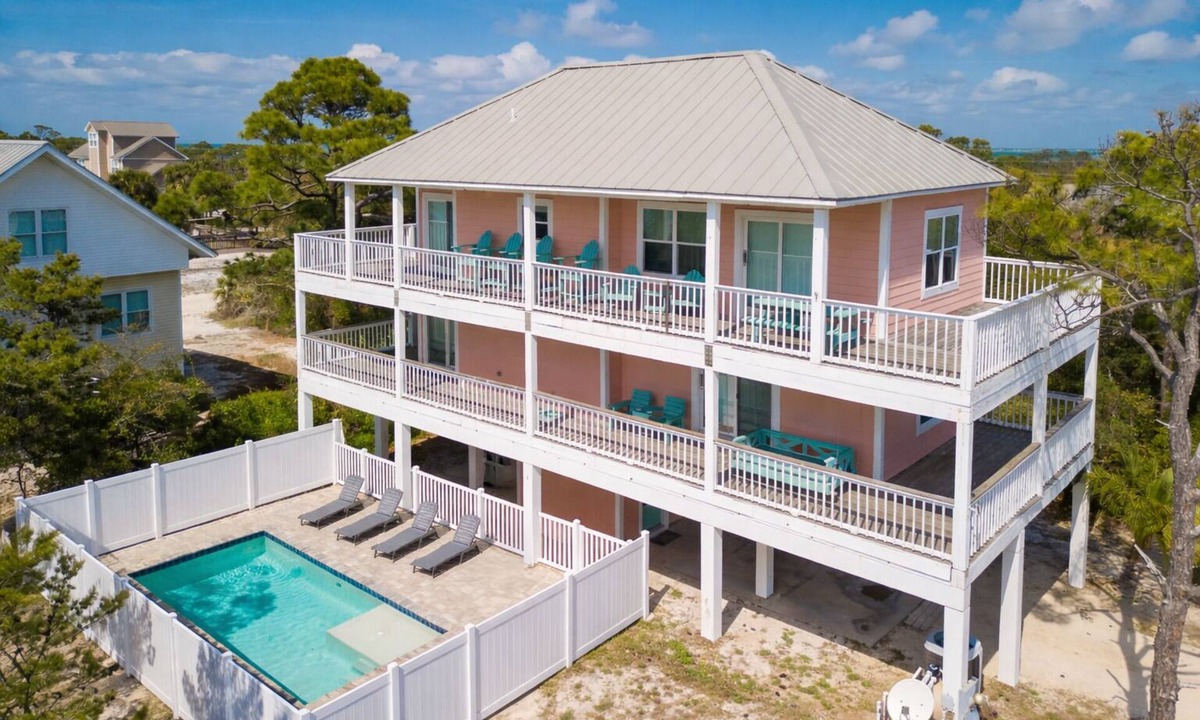 Cape San Blas House | Fully Renovated! Gulf AND Bay views! Inground Heated Pool! 2 min walk to beach!