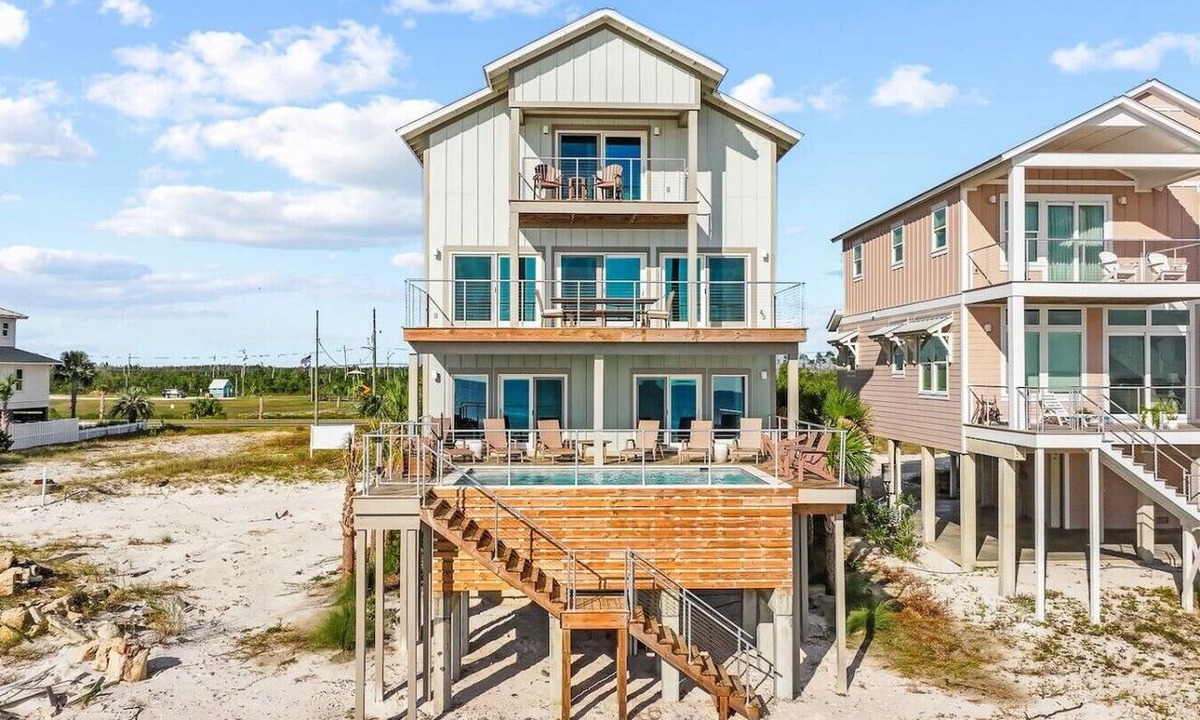 Mexico Beach House | Gulf front, Private Pool, 7 bed, pet friendly, fire pit, sleeps 24