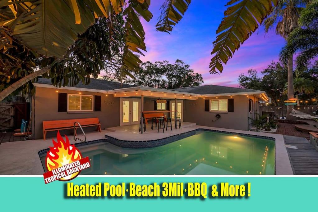 Largo Villa | Heated Pool House: Beach 3Miles · Bar · BBQ & GYM!