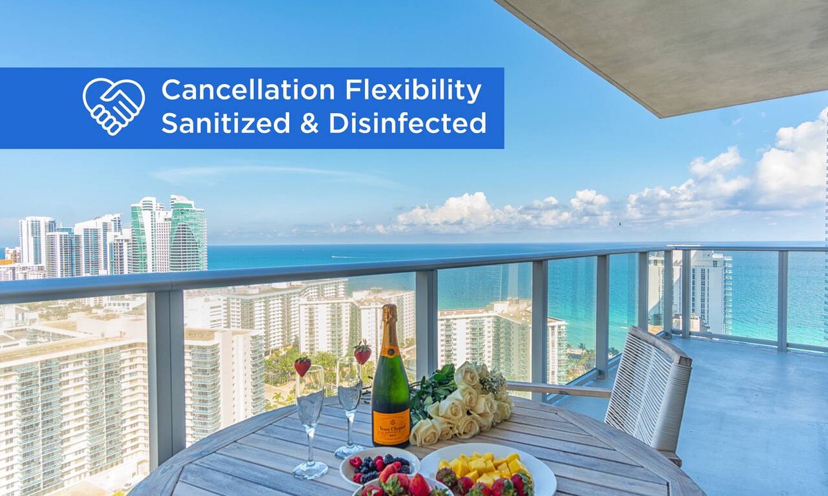 Hollywood South Central Beach Condo | Luxury condo with amazing ocean & city views | WIFI + Alexa + Netflix Ready
