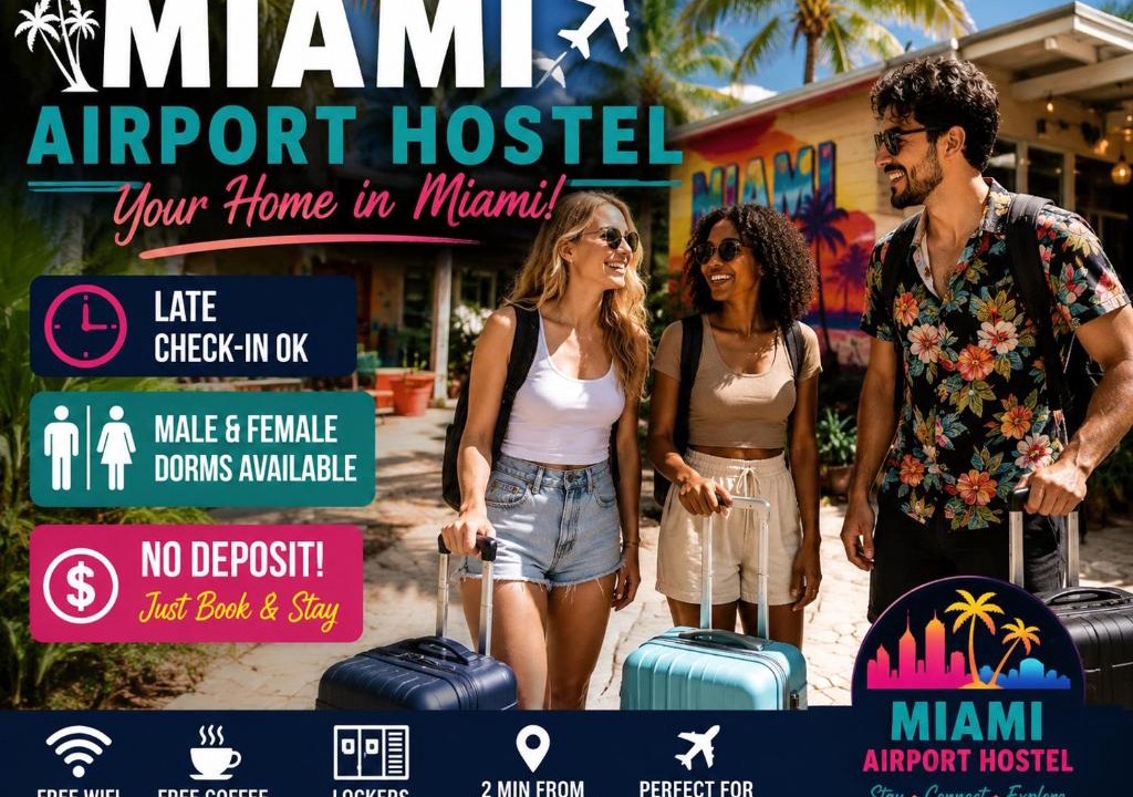 Allapattah Hostel | Miami Airport Hostel- Late Check in Ok- Female Dorms - Men Dorms - No Mix Under New Management