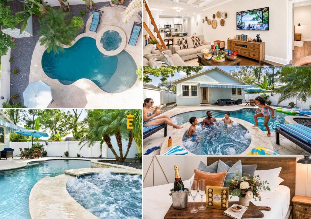 Old Seminole Heights House | Minutes to Tampa Fun Private Pool & Spa Getaway