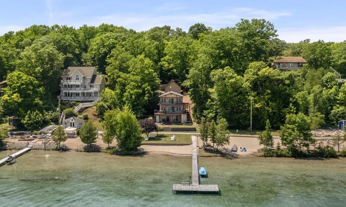 Lake Township House | New! The Sunkissed Beach House - Truly Spectacular Luxury Lakefront Home on Crystal Lake!