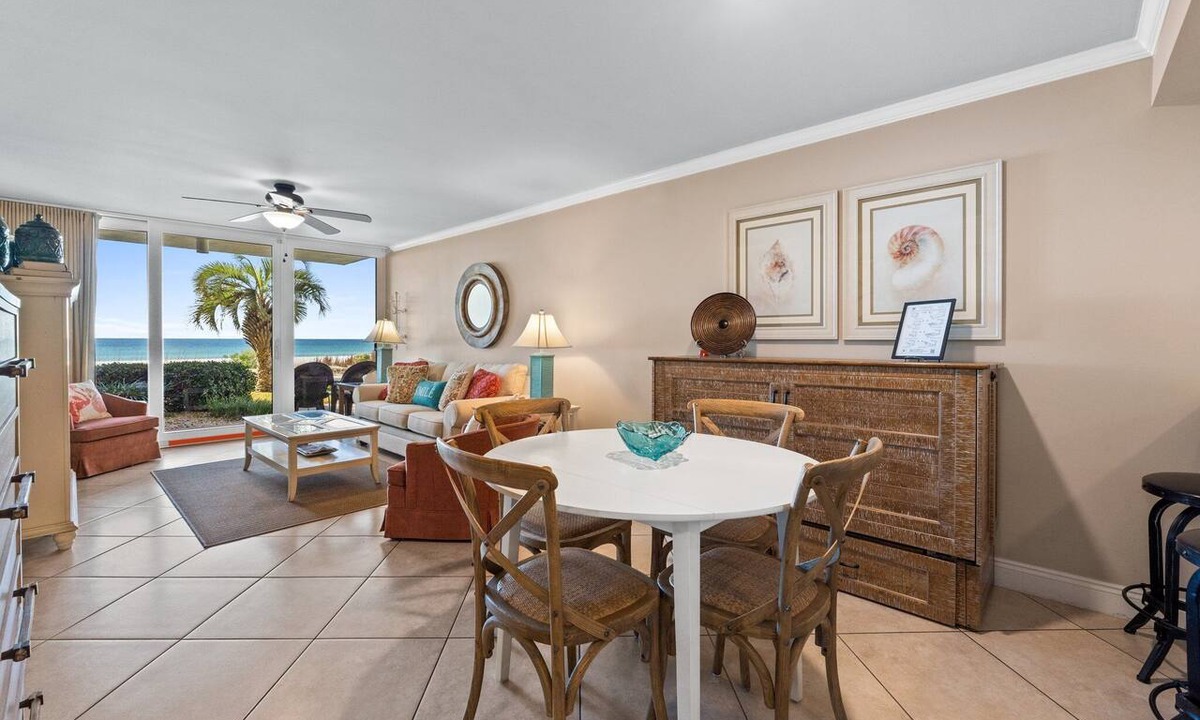 Gulf Lagoon Beach Condo | Pool Side Beach Front Condo with Murphy Bed! PW110