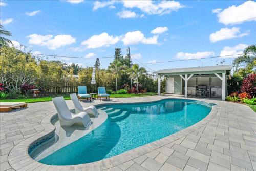 Cocoa Beach Villa | Private Pool, Backyard, and Steps to the Beach