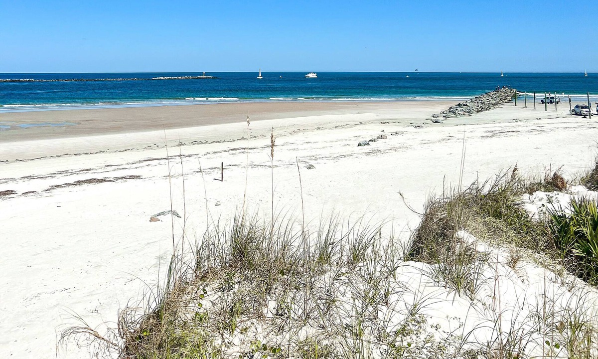 Point East Condo | Renovated Beach Condo with Views of Non-Driving Beach and Pool!