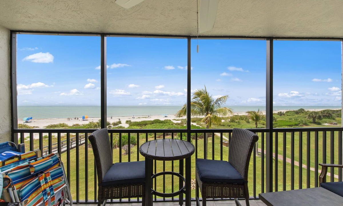 Sanibel Condo | Sanibel 3rd-Floor Corner Retreat—Panoramic Gulf Views, Private Lanai & Direct Beach Access | Remodeled 2BR/2BA | King Suite + Twins | Sleeps 6