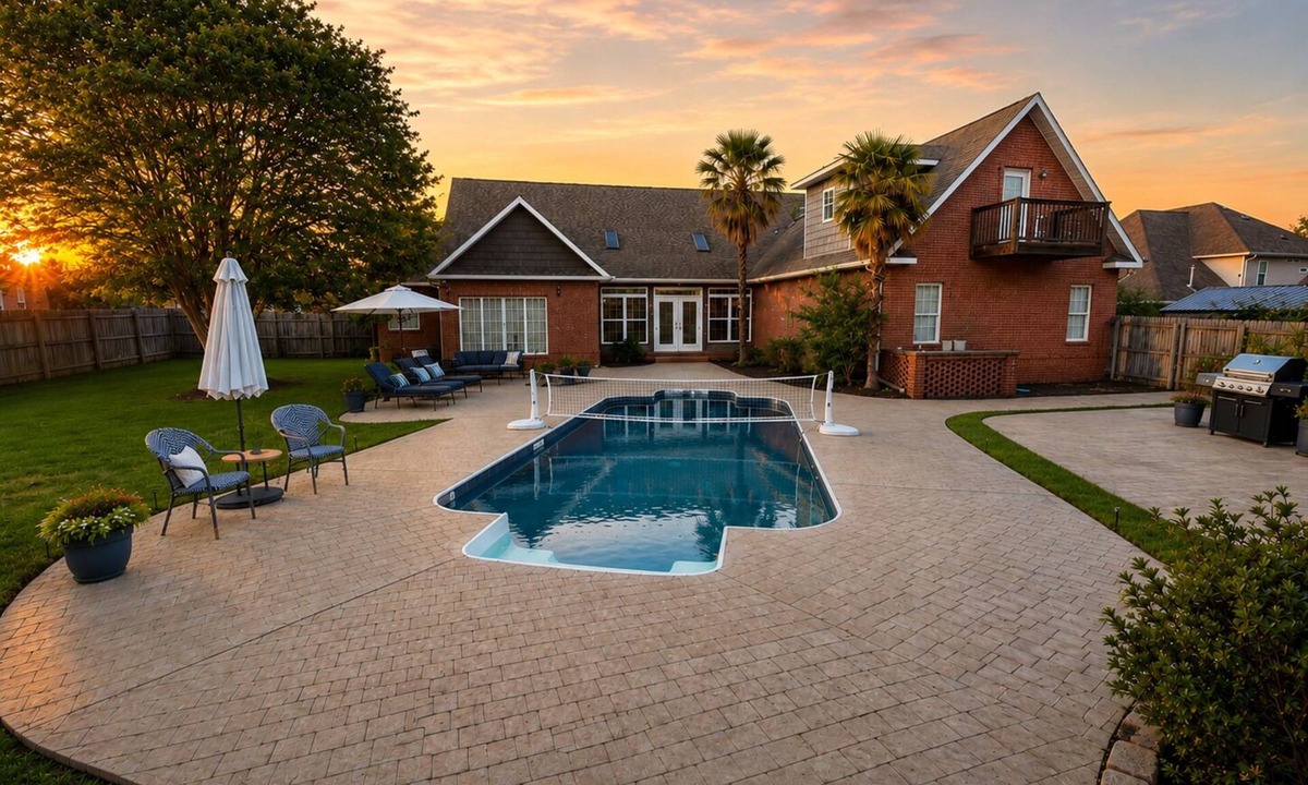 Warner Robins House | Spacious house with 4-bedroom 3 Bath 7 beds . Pool + fitness room + Game Room