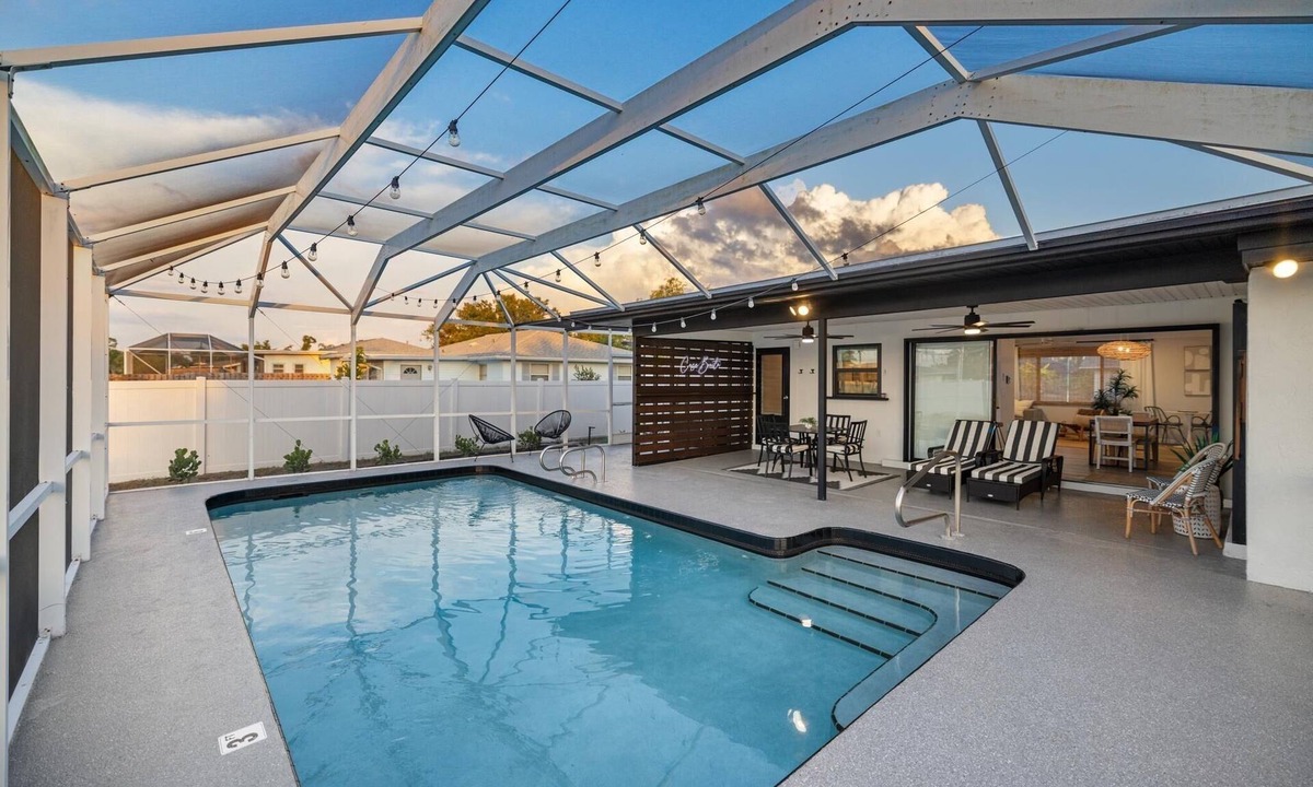 Port Charlotte House | Stylish retreat with Heated Saltwater Pool Beautiful home near Charlotte Harbor!