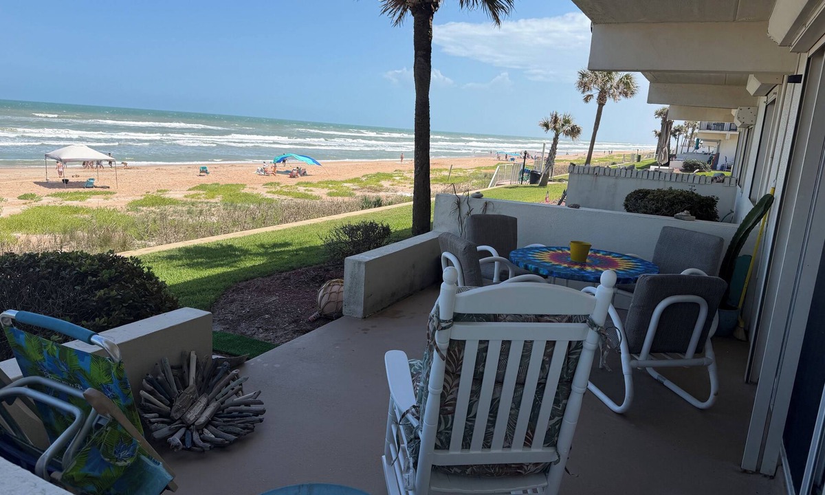 Sandcastle Condo | SunCatcher Oceanfront condo in Ormond by the Sea. Walk right out onto the beach.