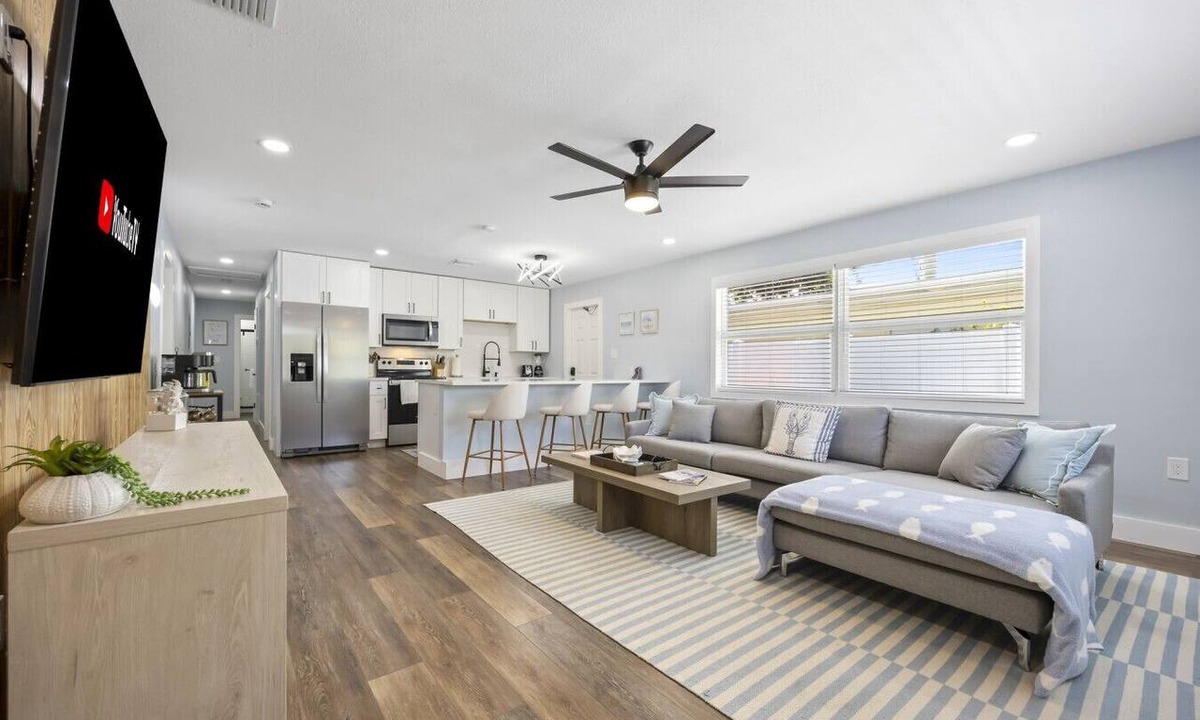 Cocoa Beach Apartment | The Shark Tank: Coastal Modern, Walk to Beach, Shops & Downtown Cocoa Beach
