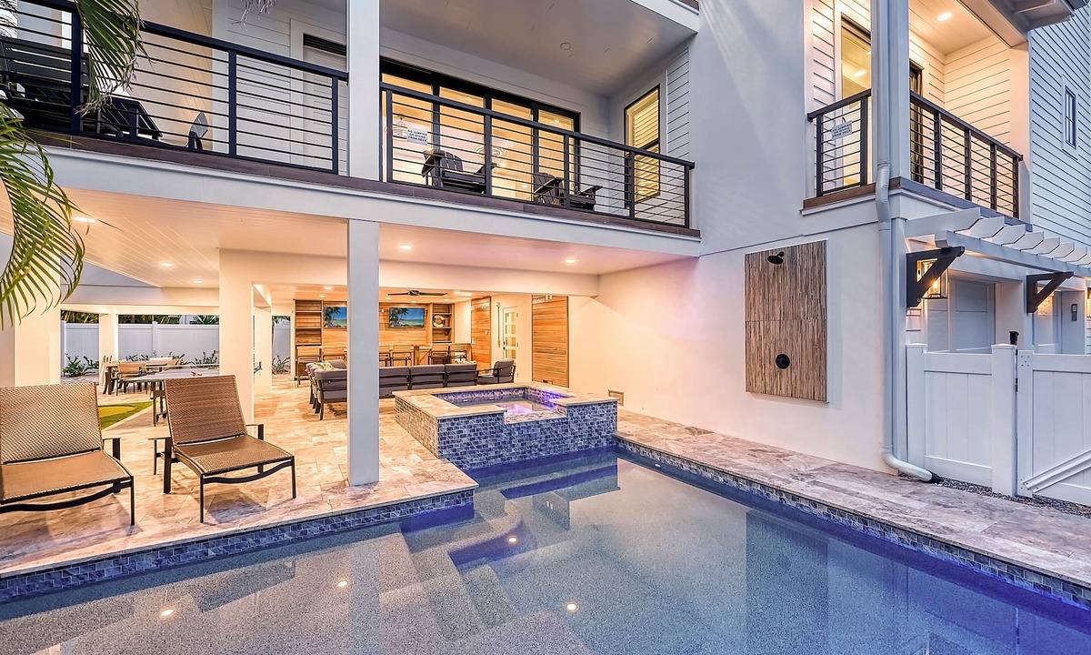 Siesta Key Village House | Tropical Oasis | Luxury Home on Siesta Key w/Private Heated Pool/Spa, Steps to Beach & Village!