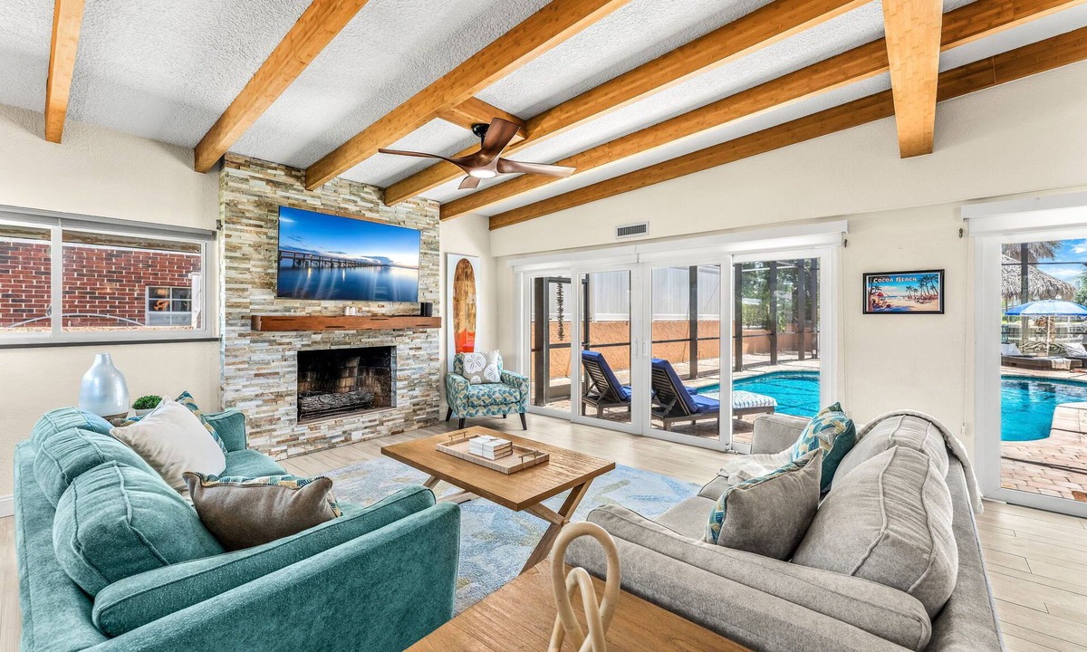 Cocoa Beach House | Tropical Riverfront Retreat w/Pool, Spa, Tiki Hut & Dock! 🌴