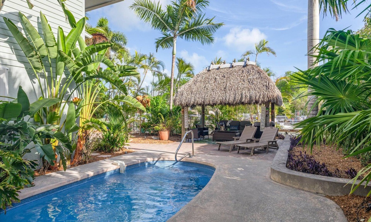 Pine Channel Estates House | Upscale Canal-Front Escape w/Private Pool, 75ft Dock/Tiki Hut