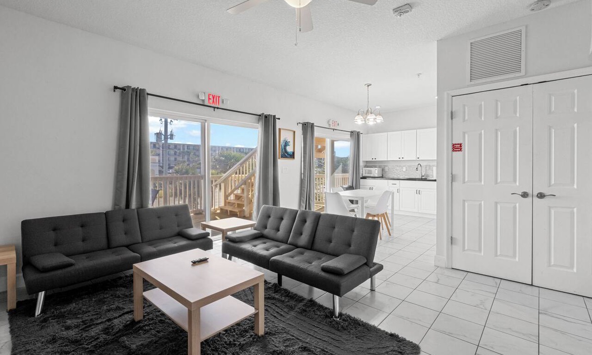 Crescent Beach Apartment | Villa Del Mare Unit 4, 2nd floor 2 bedrooms, 2 bath Ocean View.