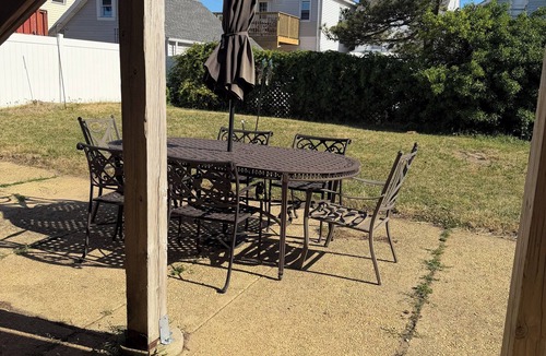 Ortley Beach Apartment | 2-bedroom Apt. Seaside Park/HTS. Beach Block. Sleeps 5. 4 Beach Badges. Yard.