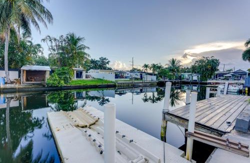 North Central Hollywood House | 3 Mi to Hollywood Beach! Canal-Front Haven w/Dock