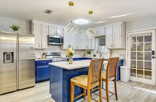 Bearss Plaza House | 3 Mi to USF: Chic Home w/Yard in Tampa!
