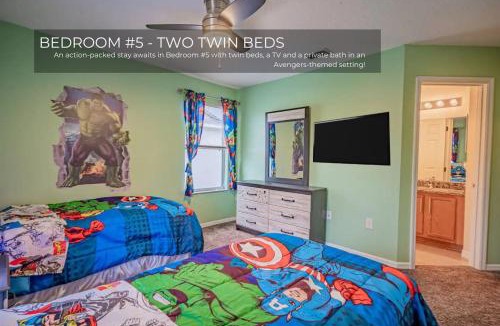 Windwood Bay House | 5 Bedroom Villa l 10 min to Disney l Themed Rooms