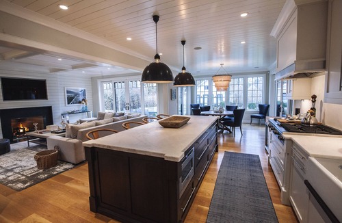 Village of East Hampton House | 5BR/5.5 BA + Office, Indoor Basketball in East Hampton Village, EV Charging