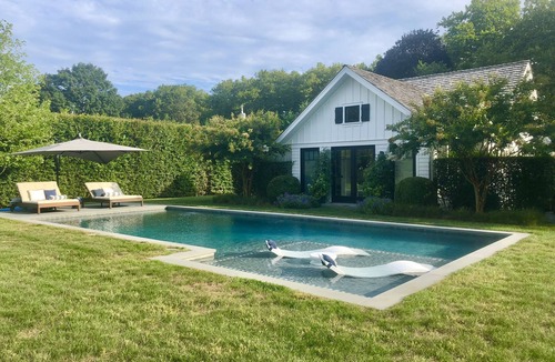 Village of East Hampton House | 5BR/5.5 BA + Office, Indoor Basketball in East Hampton Village, EV Charging