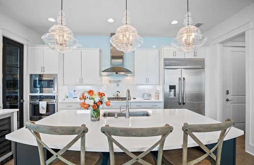 Santa Rosa Beach House | 6 Bikes & New 6-Seater Golf Cart, Blue Heron Haven Private Heated Pool!