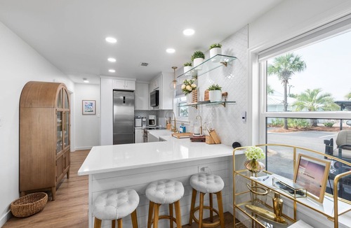 Seagrove Beach Condo | Barefoot in minutes—your beachy 30A escape with optional golf cart rental.