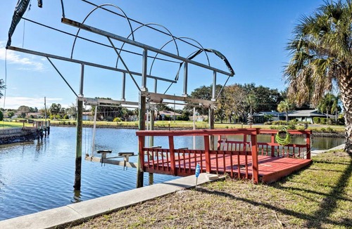 Dixie Shores House | Bayfront Florida Retreat with Boat Lift and Fire Pit!