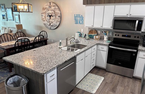 Panama City Beach House | Beachfront Townhouse(21) Pet Friendly Covered Deck