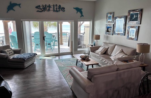 Panama City Beach House | Beachfront Townhouse(21) Pet Friendly Covered Deck