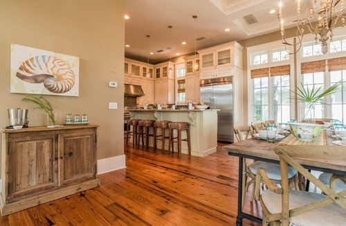 Watercolor House | Beautiful Camp District Retreat with Wraparound Decks and Beach Club Access