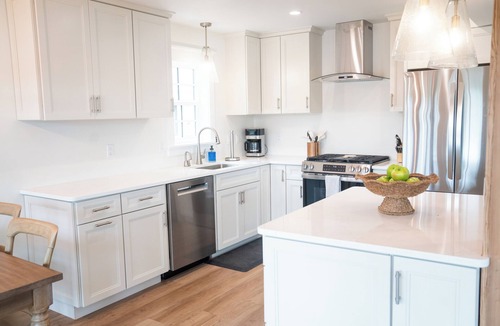 Seacrest Cabin | Bella Vista & Coastal Chateau: Lakefront Retreat with Dock, Kayaks, Bikes & Fire Pit