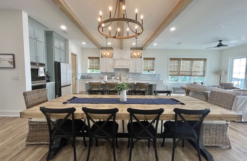 Gulf Breeze House | BREATHTAKING Waterfront Home with private dock and sunset vistas sleeps up to 24
