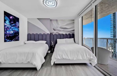 Brickell Condo | Brickell Ocean View Miami Vice Theme + Pool