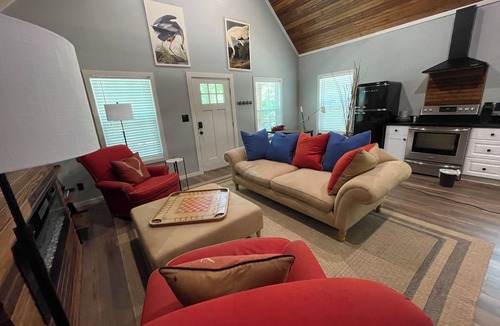 Five Points Ski Chalet | Chalet w/lake access! This is the larger of two cabins available on property.
