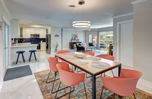 Deerfield Beach House | Coastal Modern Pool home just 2 miles from the beach! Tropical Oasis Backyard!