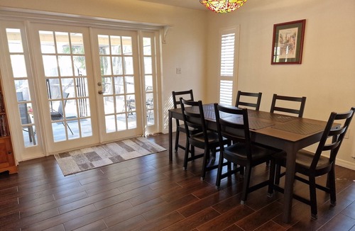 Ridge Wood Heights House | Comfortable home, heated salt-cell pool with child-safety, 10 min from the beach