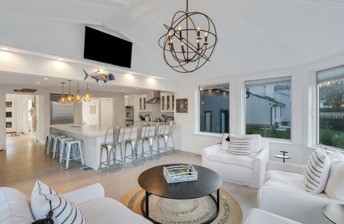 Southold House | Contemporary Bayfront Retreat with NEW Heated Saltwater Pool, Bluestone.