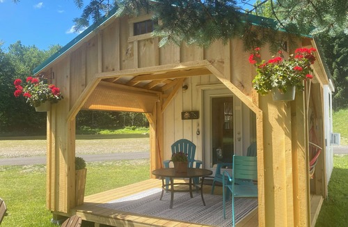Meredith Cabin | Cozy “bed in a shed” cabin with WiFi and AC in charming East Meredith
