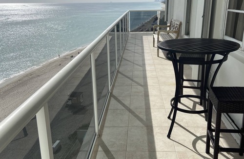 Hollywood South Central Beach Condo | FALL IN LOVE! Direct ocean View 60' wrap around balcony facing the beach!