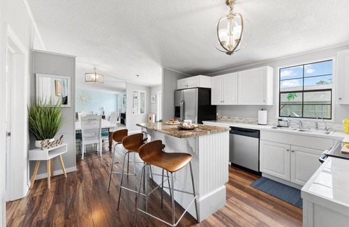 Butler Beach House | Family Retreat w/Fire Pit, walk to Crescent Beach, Pets welcome