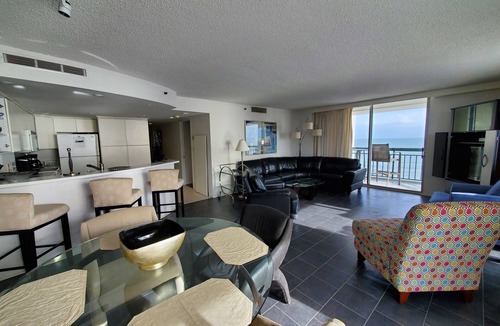 Arcadian Shores Condo | Free Myrtle Waves Waterpark Tickets! Direct Oceanfront - Lg. Corner Penthouse!