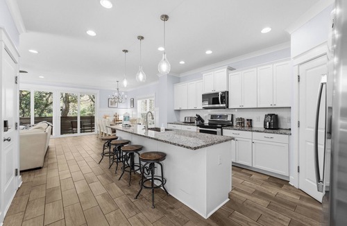 Folly Field House | Gated community, close to beach, heated pool, golf cart for rent